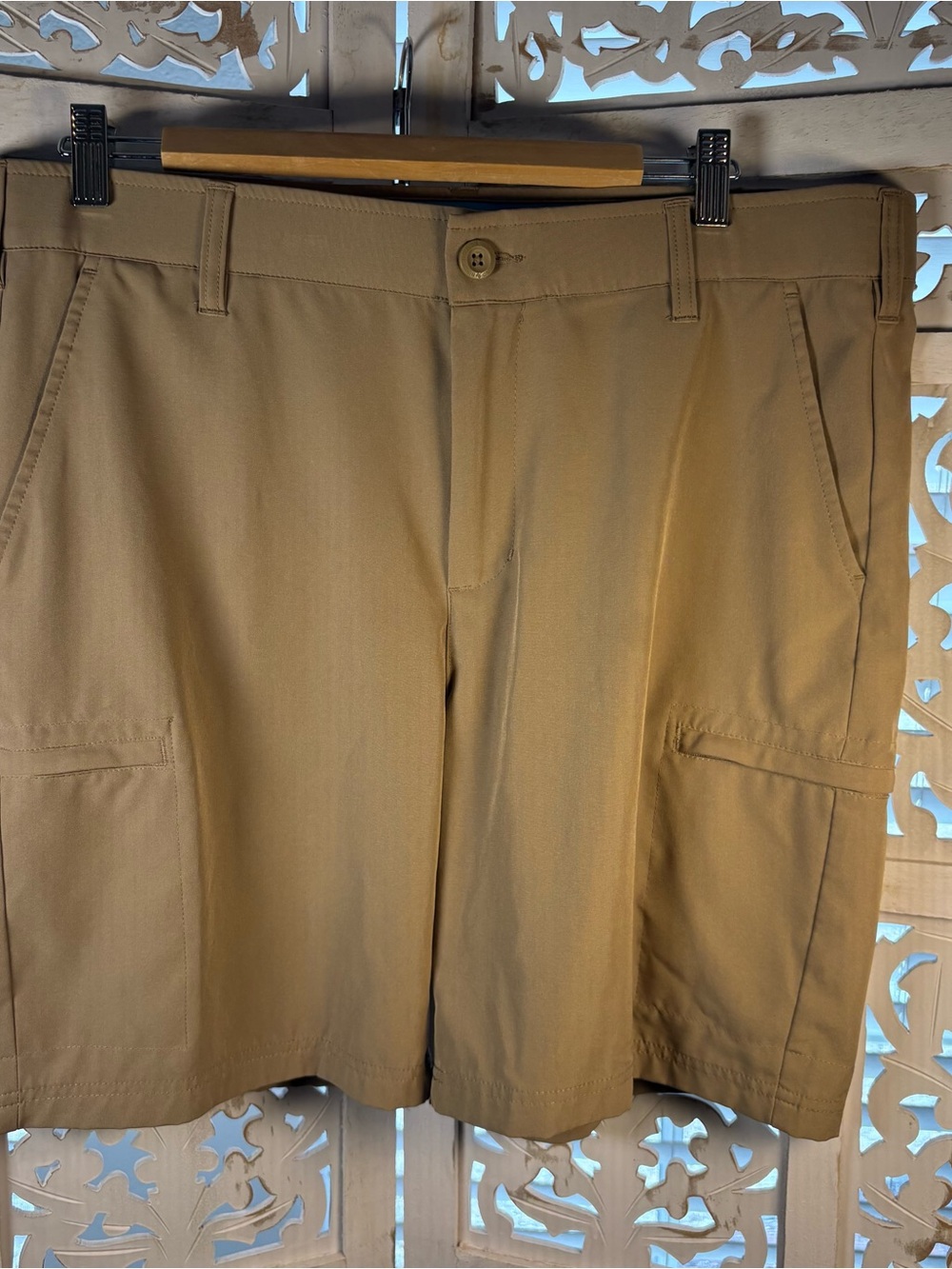 Birdie Bound Men’s Khaki Shorts Size 36 Casual Golf Chino Shorts